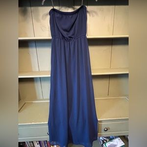 Forever 21 navy strapless maxi dress size small